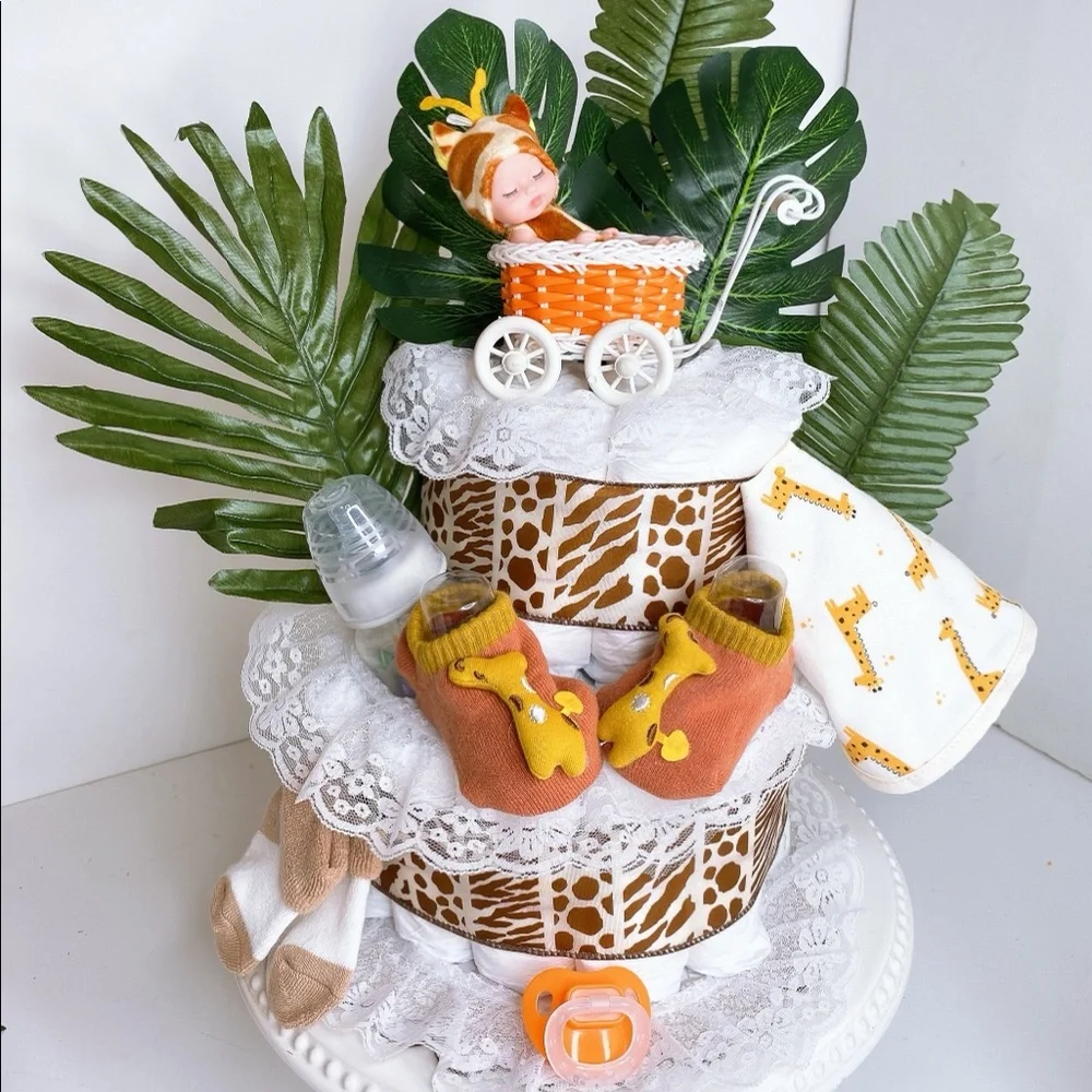 Safari Giraffe Diaper Cake